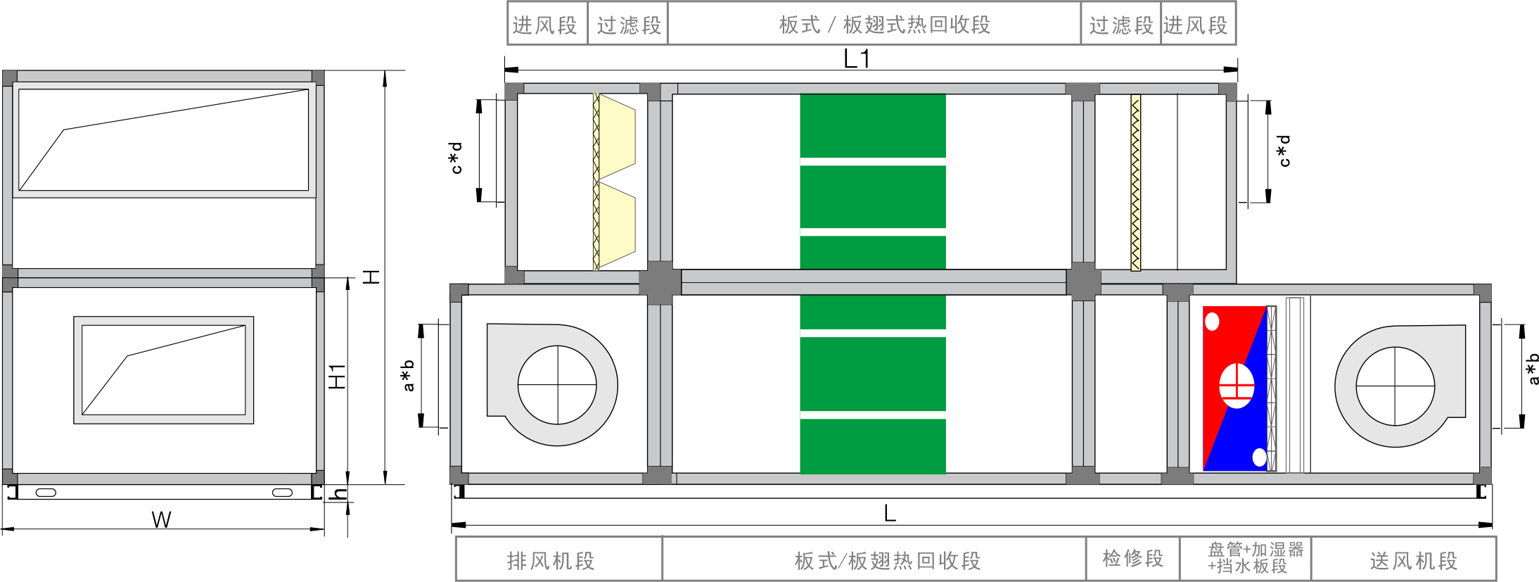 滨州板翅/板式组合形式五